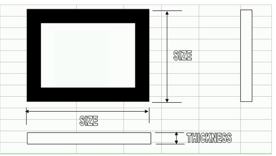 0.7-0.75MM FLAT TV W/PLATED RING GLASS